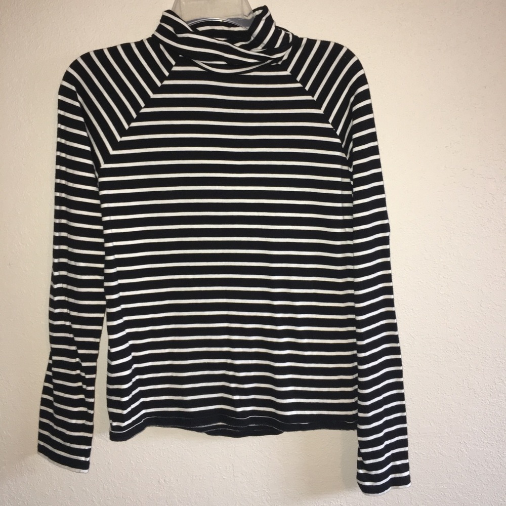 Black and white turtle neck
